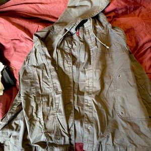 Grey Button Up Jacket/Shirt, SIZE XL